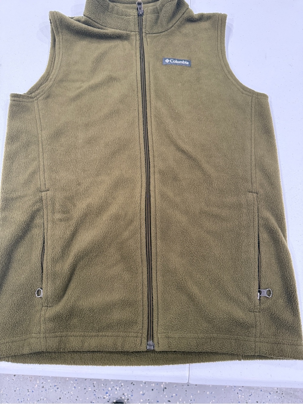 Columbia Olive Green Fleece Zip Vest